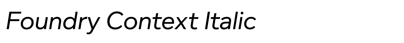 Foundry Context Italic